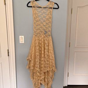 People French Courtship Lace Maxi Slip Dress